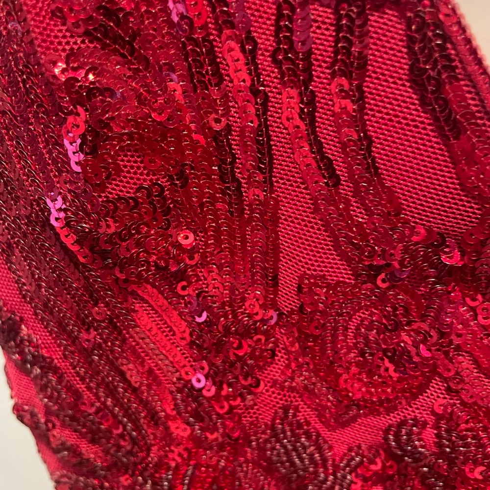 B Darlin Strapless Ruby Sequin Dress - image 4
